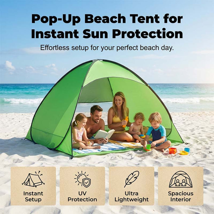SunSail Breeze Pop-Up Strandzelt 98% UV-Schutz | Karnz