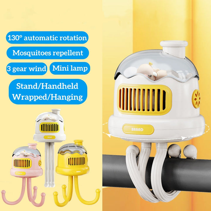 USB wiederaufladbarer tragbarer Mückenabwehr Kinderwagenventilator | Karnz