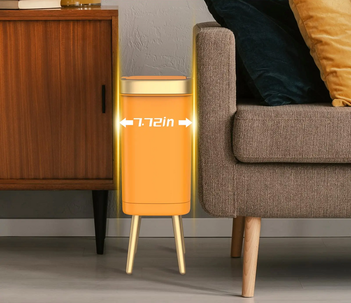 GoldenSlim Moderner Mülleimer mit Deckel Karnz