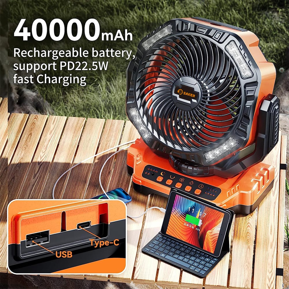 Wiederaufladbarer Campingventilator | Karnz