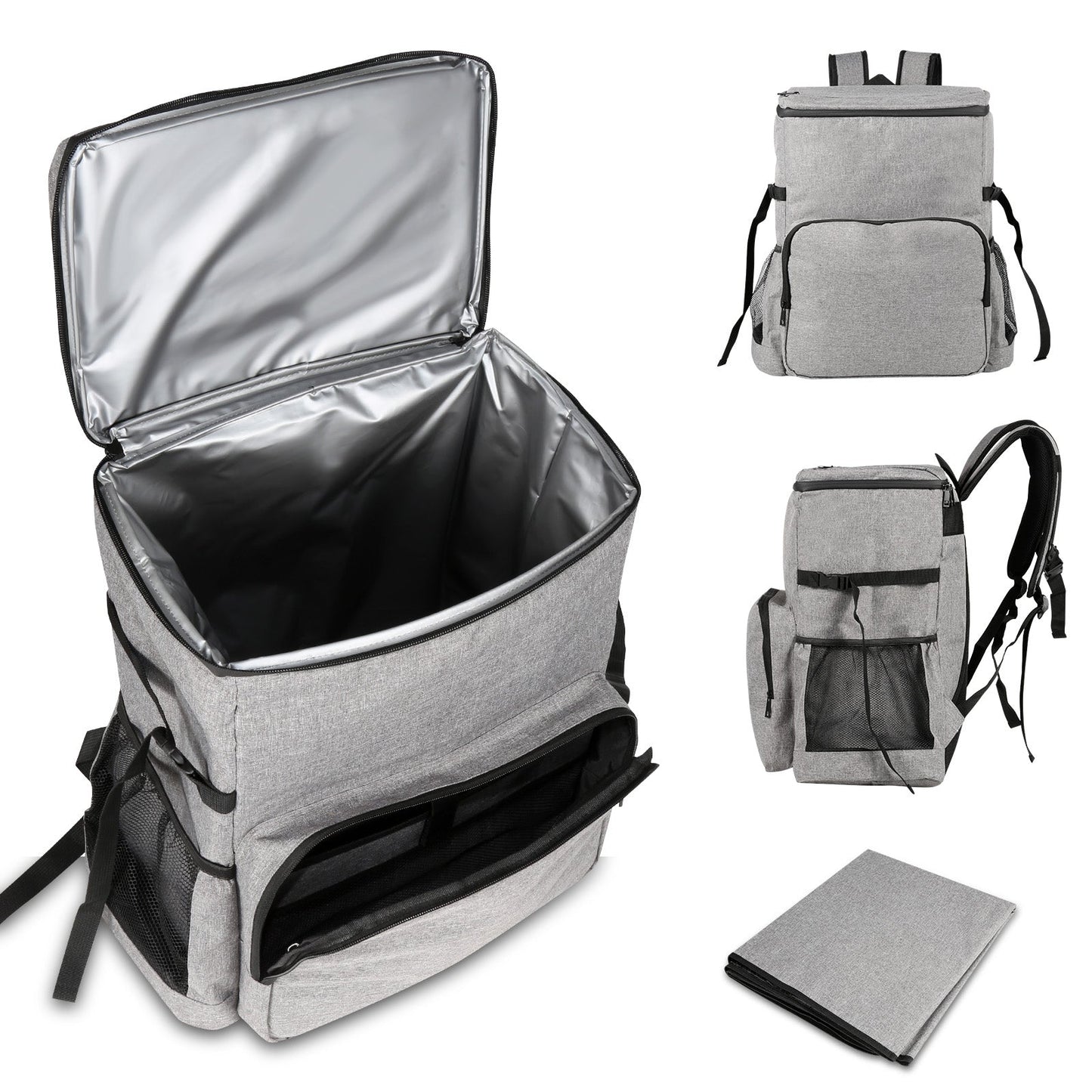 Kühlrucksack Thermo Rucksack 35L mit Picknickmatte | Karnz