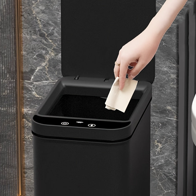 Set von 2 Smart Sensor Mülleimer – Berührungslos und kompakt (Schwarz) | Karnz