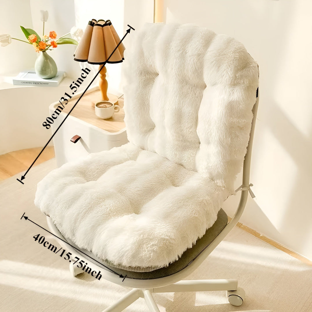 Weiches Sitzkissen aus Kunstfell – extra dick und kuschelig | Perfekt für Sessel und Sofa
