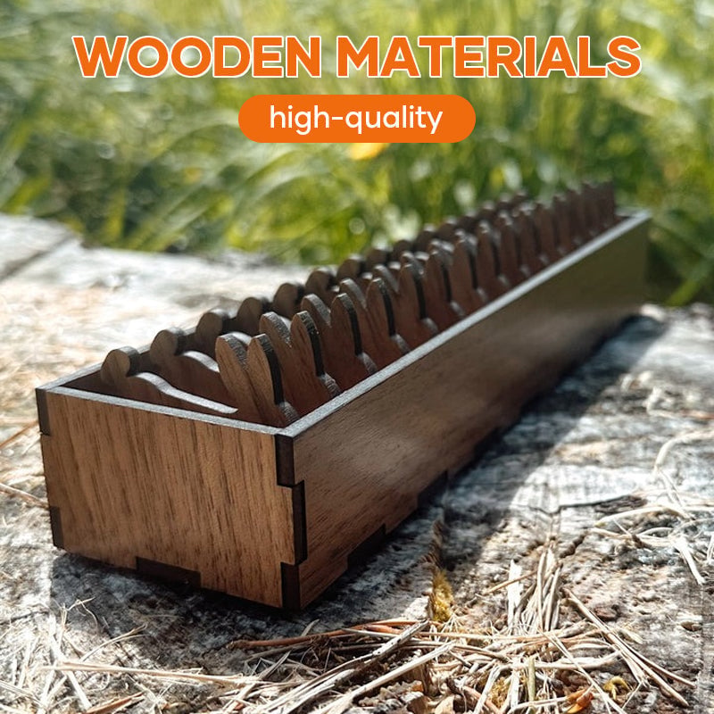 Stickgarn-Organizer | Hasen-Spulen-Set aus Holz | 16-teilig | Inklusive Aufbewahrungsbox