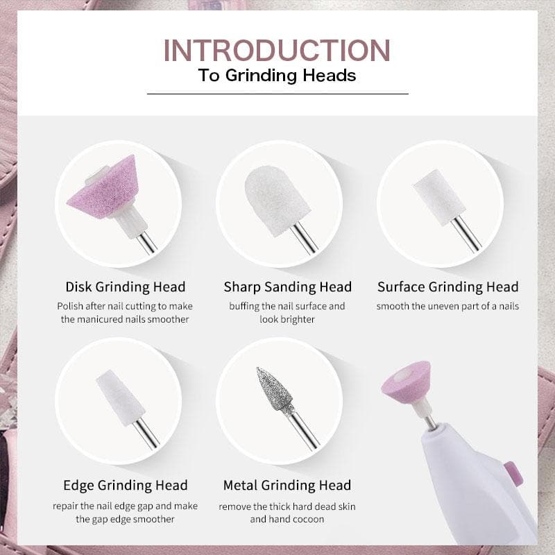 NailPro Elektrische Nagelfeile Set 2er-Pack | Karnz