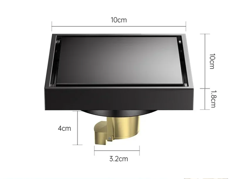 AquaShield Quadrat Edelstahl Bodenablauf Karnz