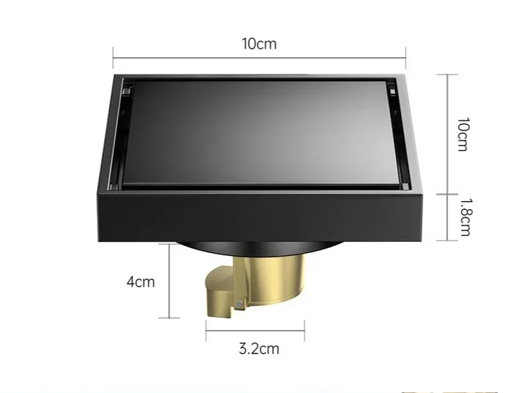 AquaShield Quadrat Edelstahl Bodenablauf Karnz
