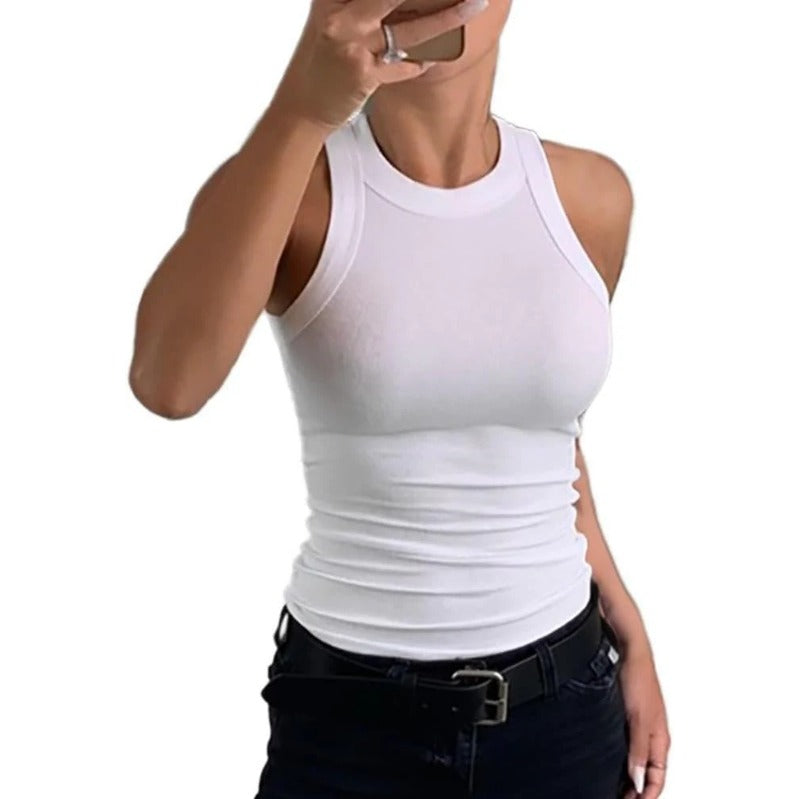 Karnz | Damen Rippen-Rückenfreies Tanktop