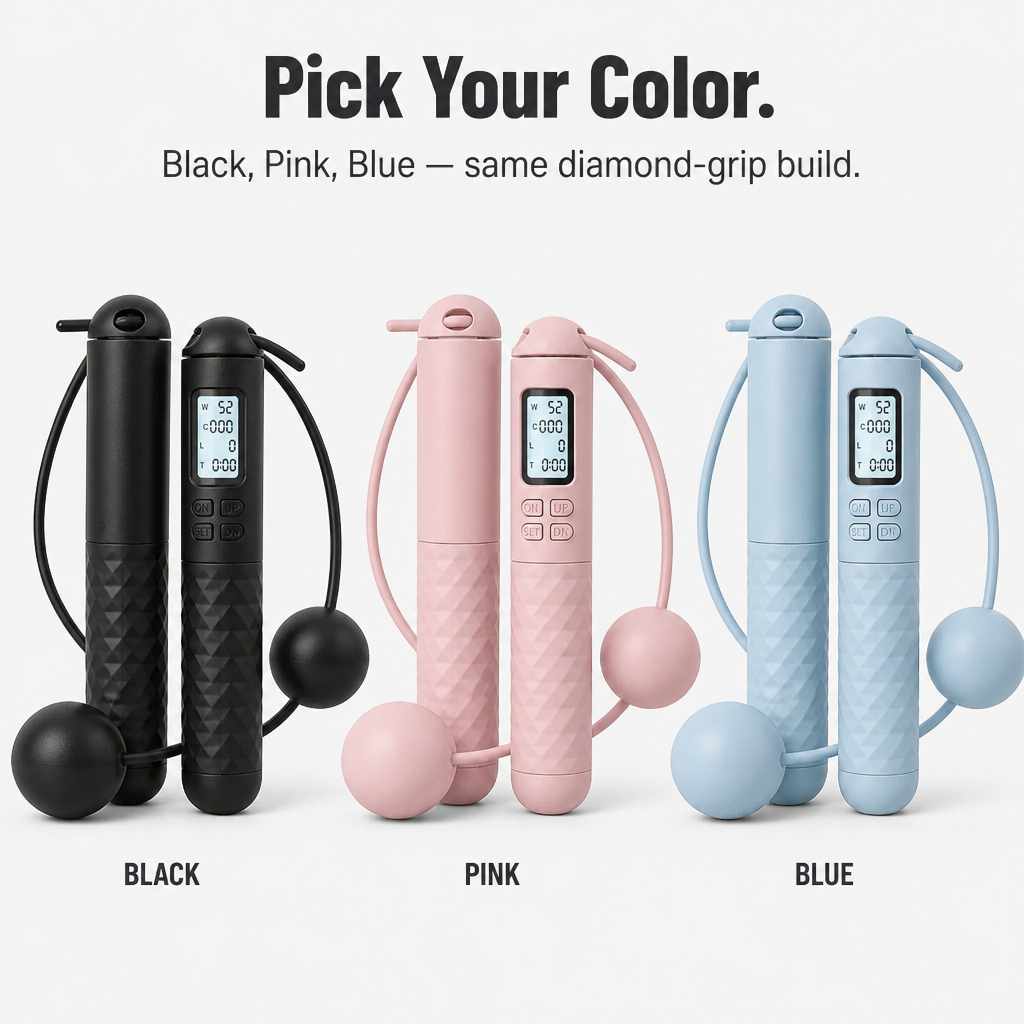 PulseRope Kabelloses Springseil mit LCD-Display | Karnz