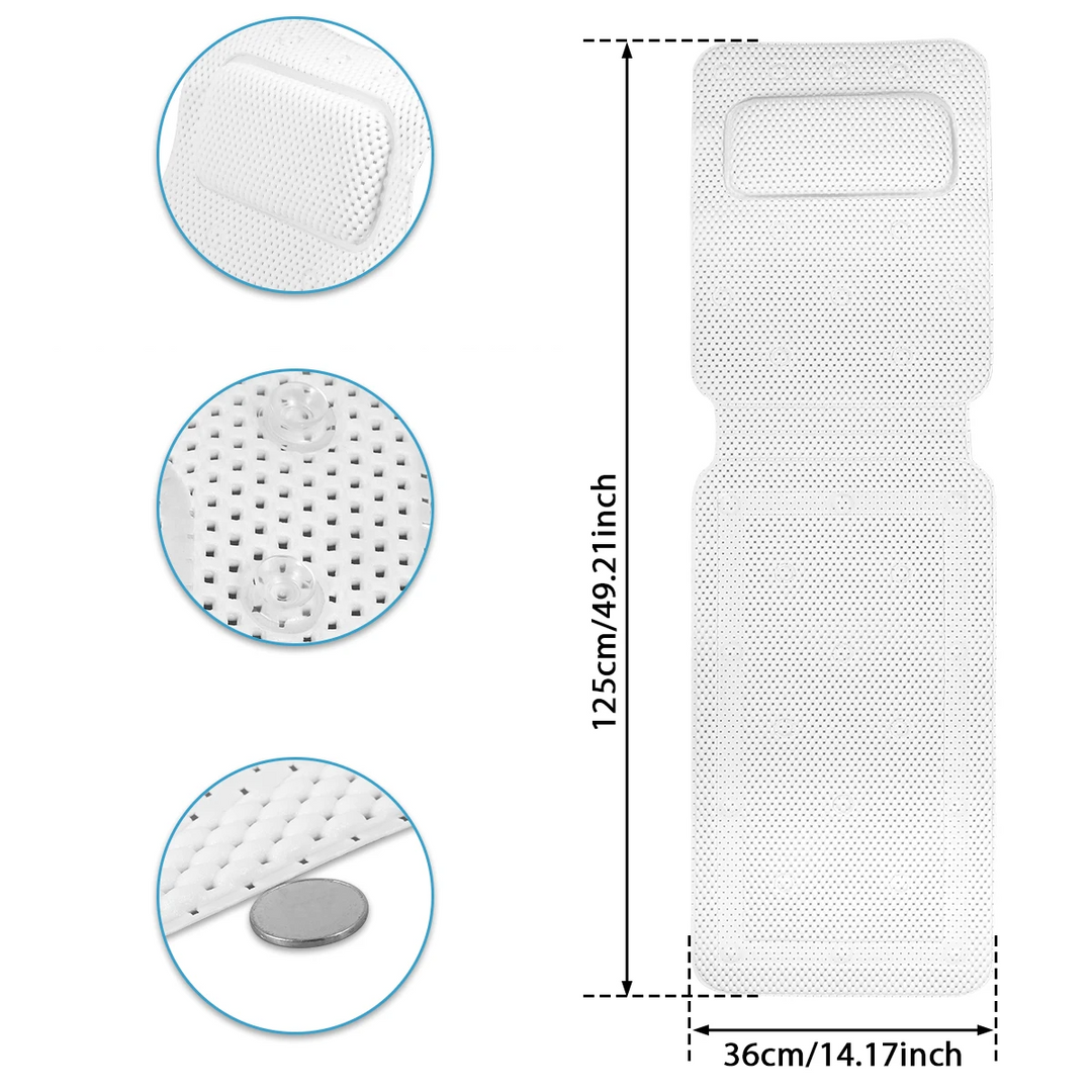 HydroComfort Rutschsichere Badewannenmatte mit Kissen Karnz