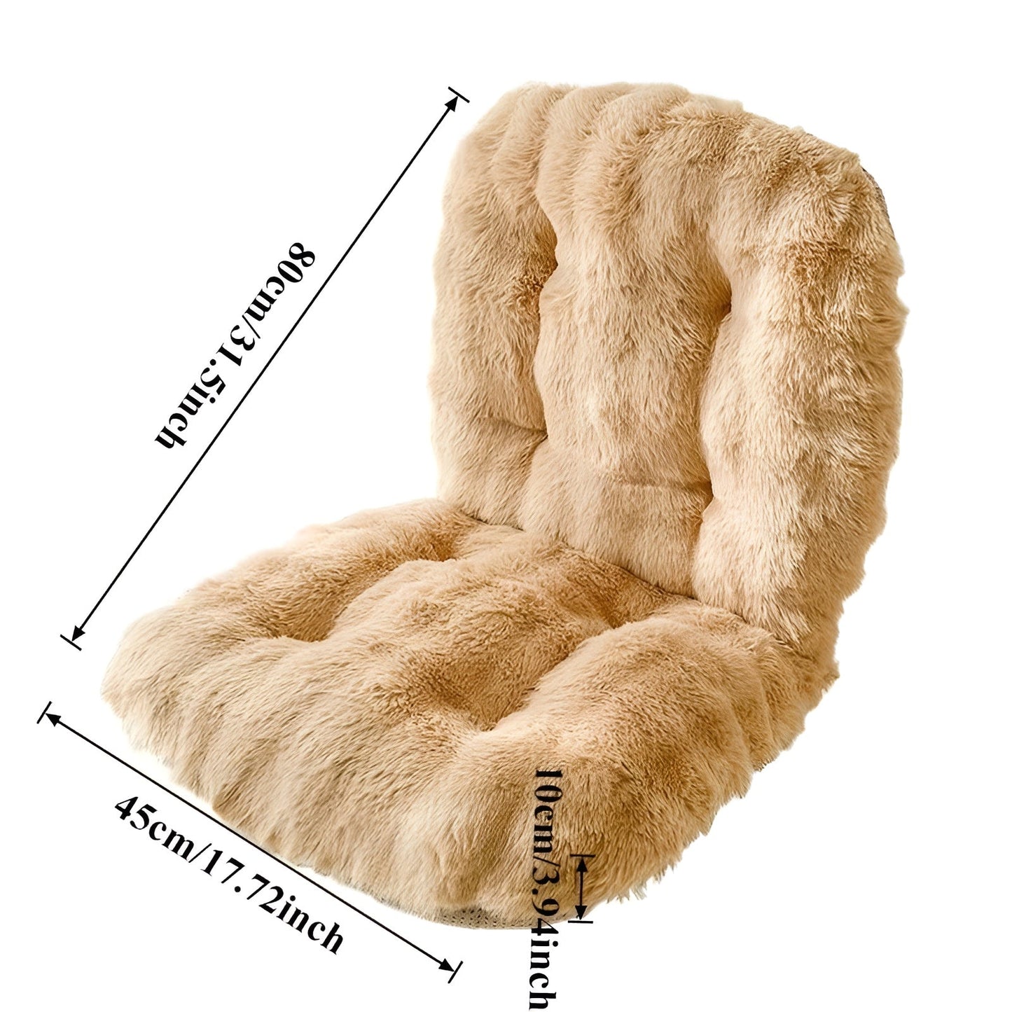 Weiches Sitzkissen aus Kunstfell – extra dick und kuschelig | Perfekt für Sessel und Sofa
