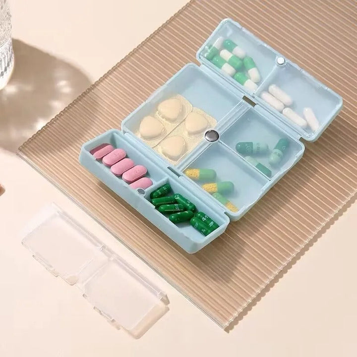 Kompakter Magnetischer Pillenorganisator | Tragbare, Sichere Aufbewahrung | Karnz