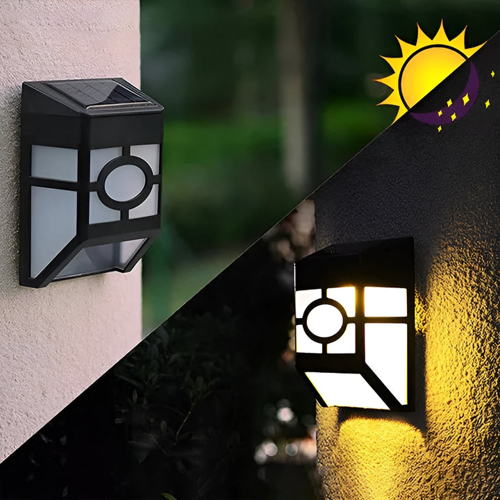 Solar LED Wandlicht – Energieeinsparung und wetterfest | 2er-Pack für den Außeneinsatz | Karnz