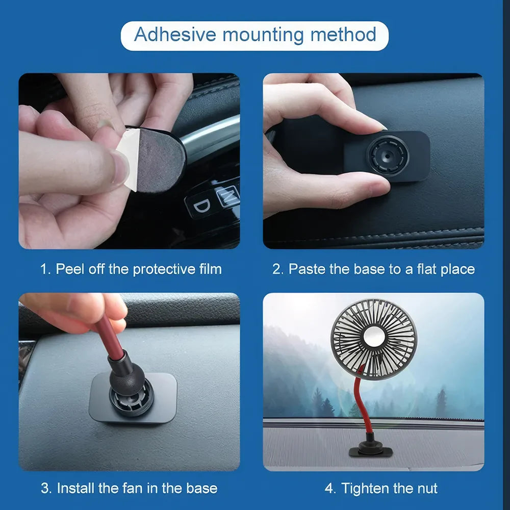 Multidirektionaler Auto Rücksitz Ventilator | Karnz
