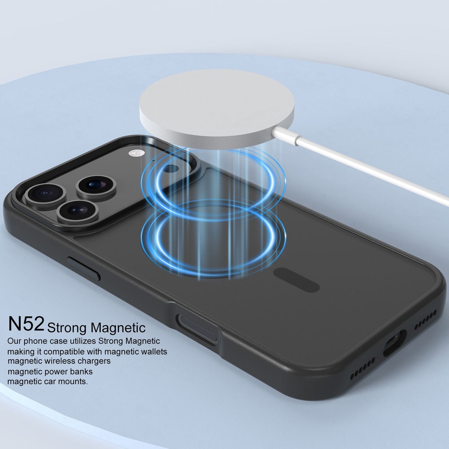 iPhone 17 Pro Max Magnetische Hybrid-Schutzhülle aus TPU-Silikon