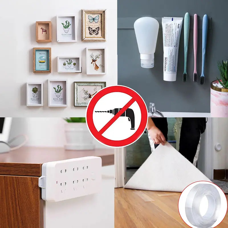 Nano doppelseitiges Klebeband für Haushalt & Büro | Karnz
