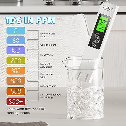 TDS-Messgerät 3-in-1 Digitaler Wasserqualitätstester | Karnz