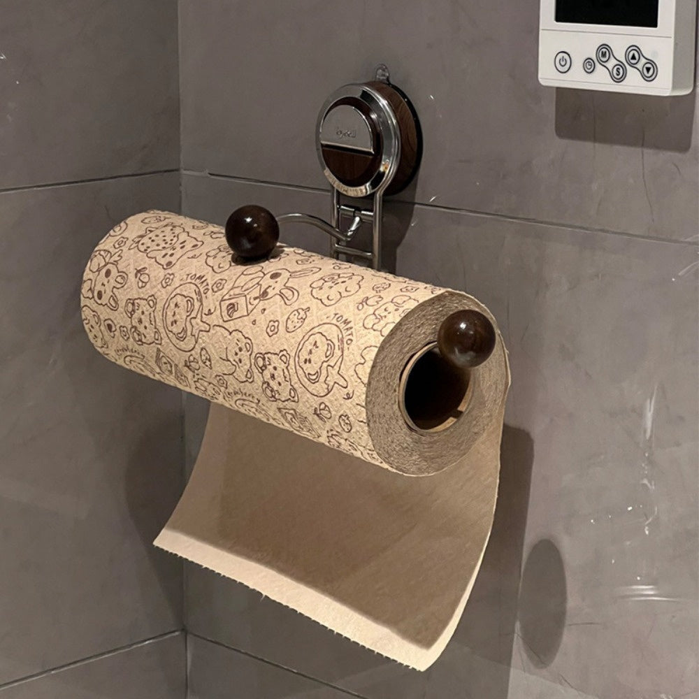KeukenGrip Rollhalter aus Edelstahl mit Saugfuß | Karnz