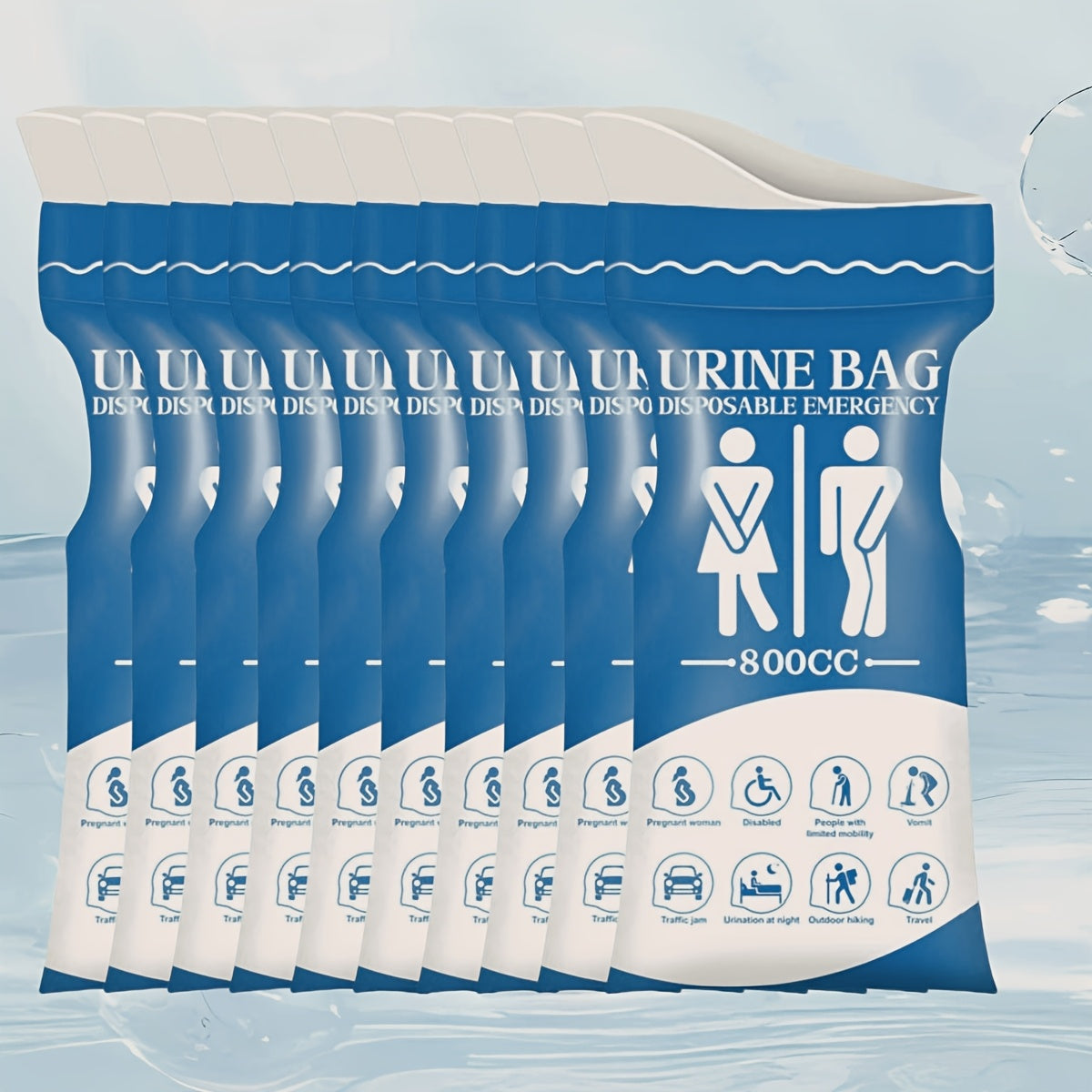 Einweg Urinbeutel 800 ml für Auto & Reisen | Karnz