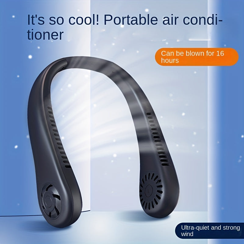 1pc Hände-frei Tragbarer Halsventilator - Wiederaufladbar, bladlos und USB-betrieben - Perfekt für Büro und Reisen | Karnz