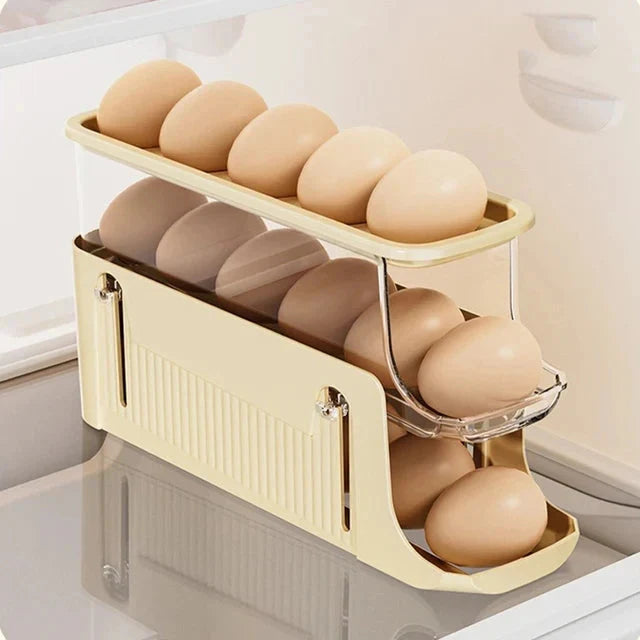 Eierlagerbox Automatisches Scroll-Ei-Halter Eierlagerregal | Karnz