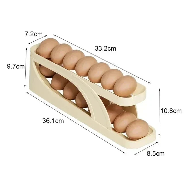 Eierlagerbox Automatisches Scroll-Ei-Halter Eierlagerregal | Karnz
