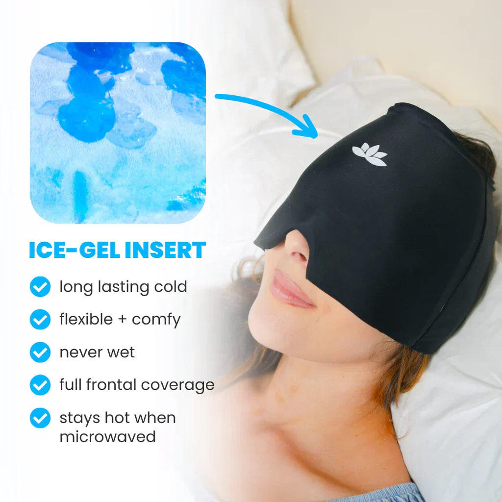 HeadRelax Warm-Kalt Therapie Maske – Lindert Migräne & Kopfschmerzen sofort | Karnz