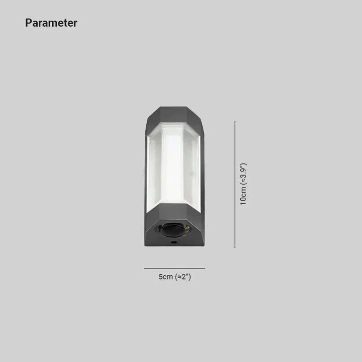 Wasserdichte LED-Außenwandleuchte aus Metall