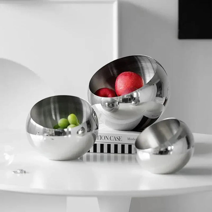 Elegante Edelstahl Obstschale - Modernes umweltfreundliches Design | Karnz