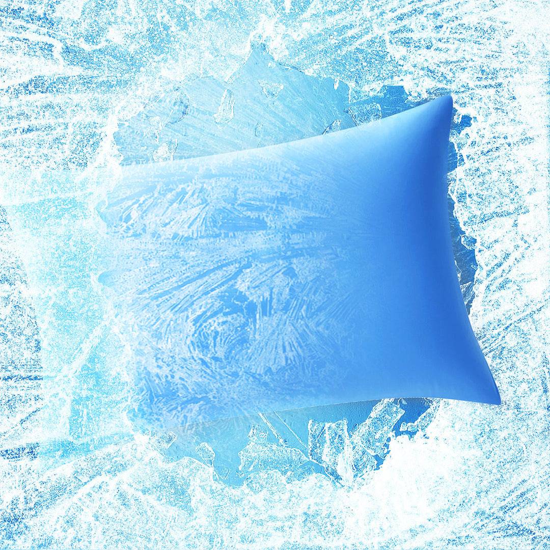 2-Pack Premium Seidige Super Kühlende Blau Kissenbezüge – Extreme Q-Max 0.5 | Karnz