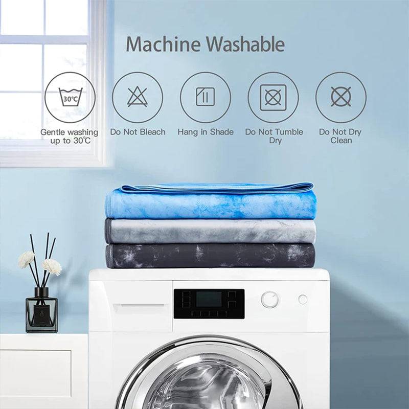 Tie-Dye Kühle Decke – Q-Max > 0.5, Beidseitig & Stilvoll Farbe Grau | Karnz
