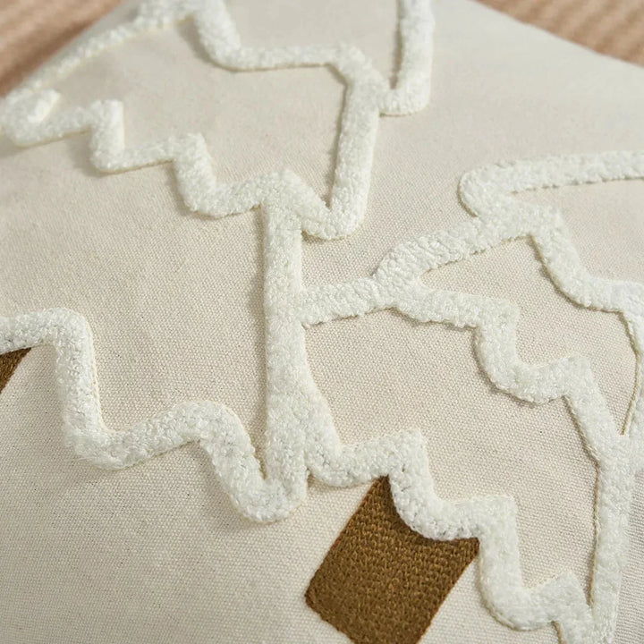 Gestickter Weihnachtsbaum-Kissenbezug aus Baumwoll-Canvas | Karnz