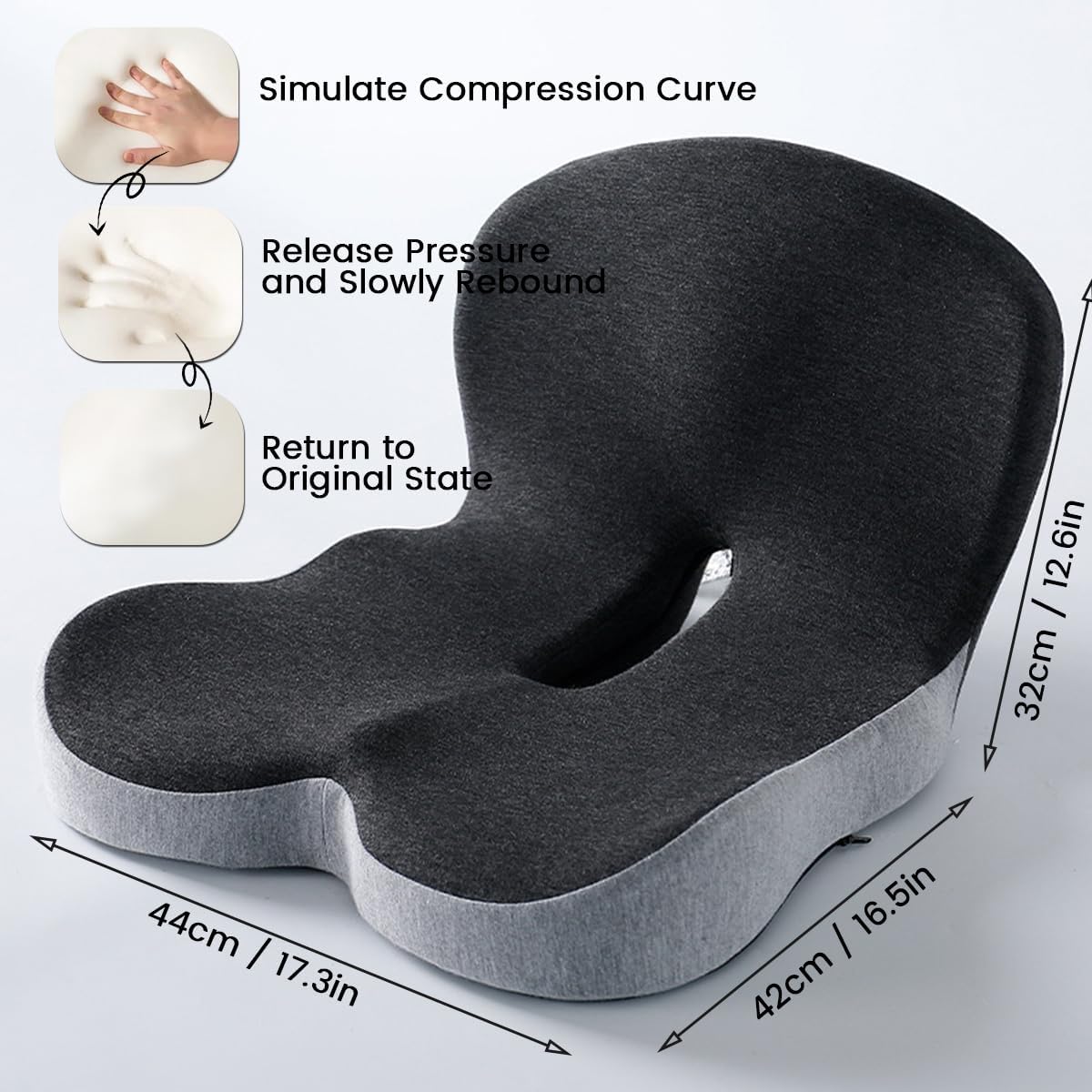 BODYFORM PAD – Ergonomisches Sitzkissen aus Memory-Schaum für täglichen Komfort