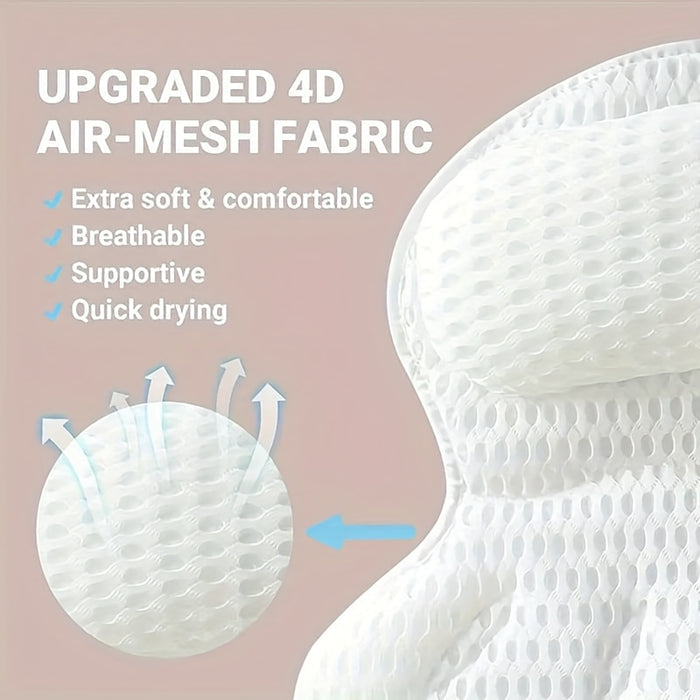 Ergonomisches Badewannenkissen aus Netzgewebe