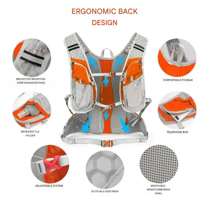 HydroTrail Rucksack mit eingebautem Wasserbeutel – Leicht & Wasserdicht | Karnz