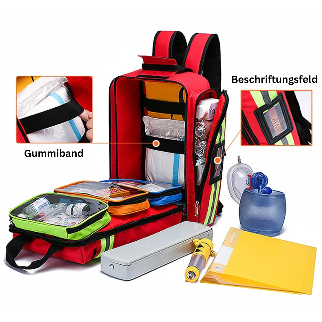 NoodPak ProSafe – Wasserdichter Erste-Hilfe-Rucksack für Rettung & medizinische Vorbereitung | Karnz