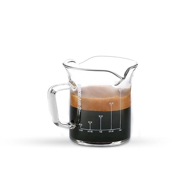 Espresso-Glas-Messbecher Unzen-Messbecher Doppelausgüsse Kaffeetasse | Karnz