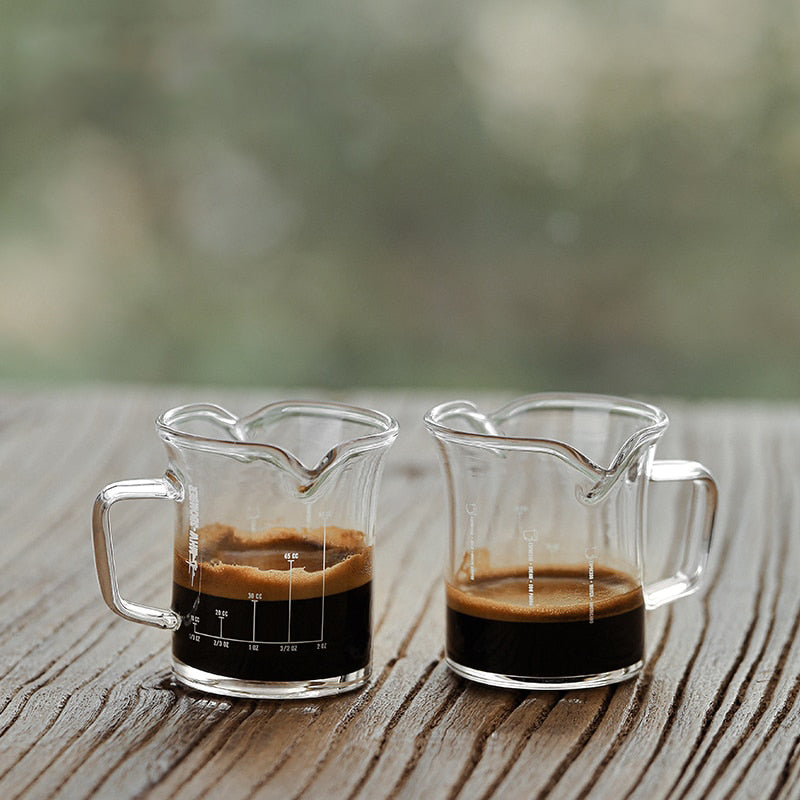 Espresso-Glas-Messbecher Unzen-Messbecher Doppelausgüsse Kaffeetasse | Karnz