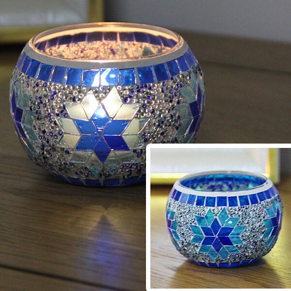 Europäischer Mosaik-Kerzenständer Wandkerzenhalter Ornament Passende Teelicht | Karnz