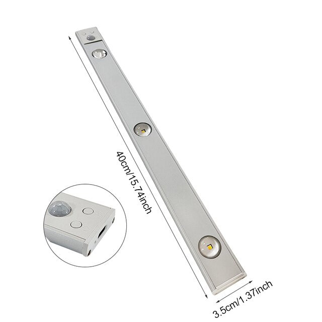 Drahtloser Bewegungssensor LED-Licht – Wiederaufladbar und einfach zu installieren | Karnz