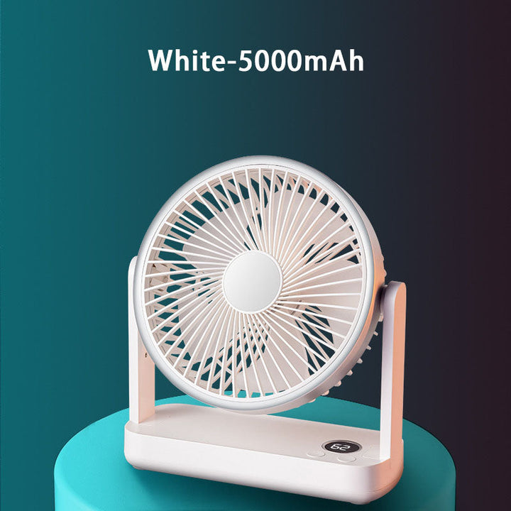 Kompakter wiederaufladbarer USB Tischventilator für Zuhause, Büro und im Freien | Karnz