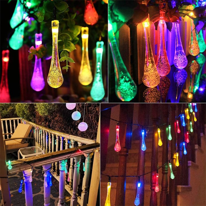 8 Modi Wasser Tropfen Solar Lichter | Karnz