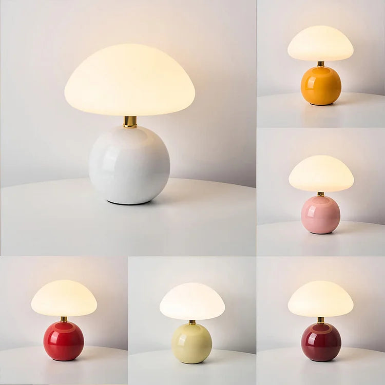 Französische Creme Pilzlampe | Karnz