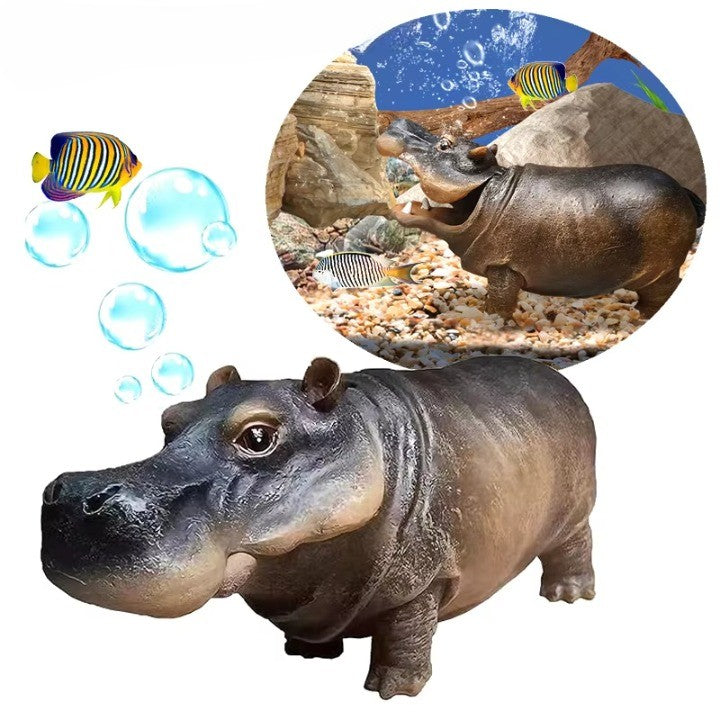 Mini Hippo Dekorative Fischtank LuftKarnzubber | Karnz