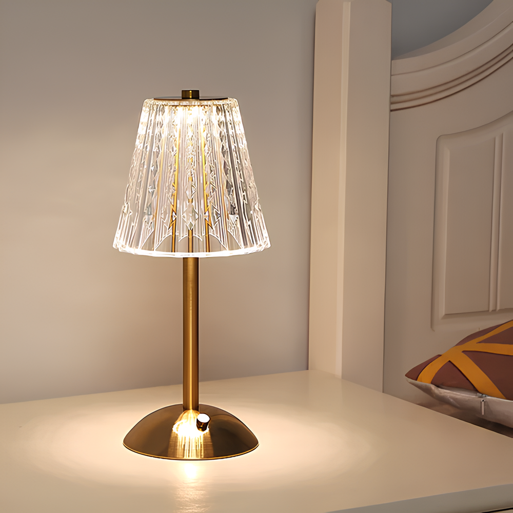 Goldene Kristall-Tischlampe - Aurora Luxe | Karnz