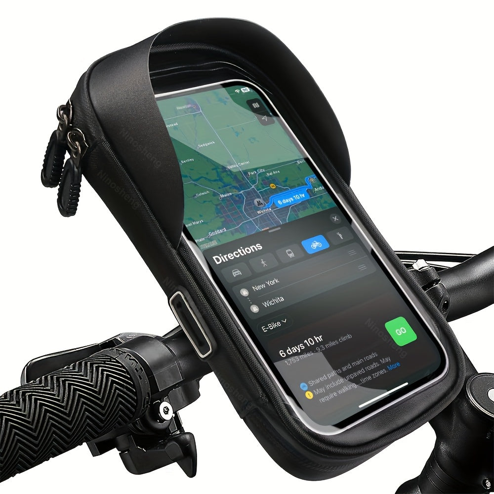 Wasserdichte Handyhalterung für Fahrrad und Motorrad – 360° drehbar und geeignet für 4,5–6,4 Zoll