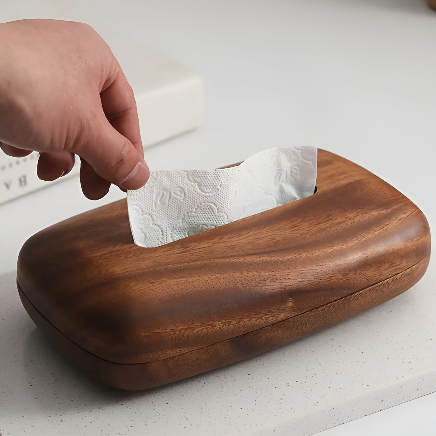Taschentuchbox aus Walnussholz – Elegant und funktional | Stilvolles Wohnaccessoire