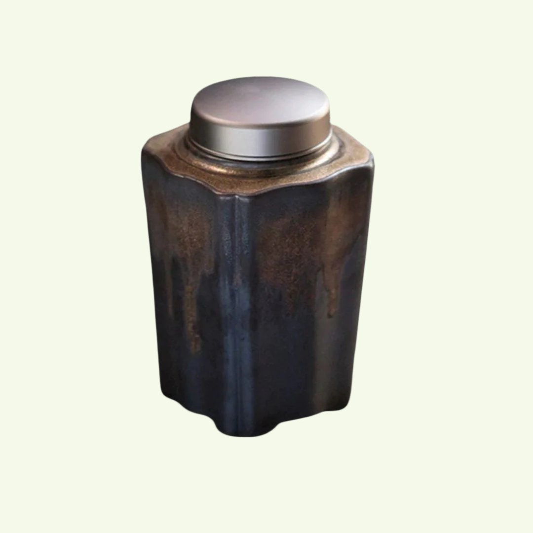 Vintage Keramik Tee- & Kaffeelagerbehälter – 900ml luftdichter Behälter