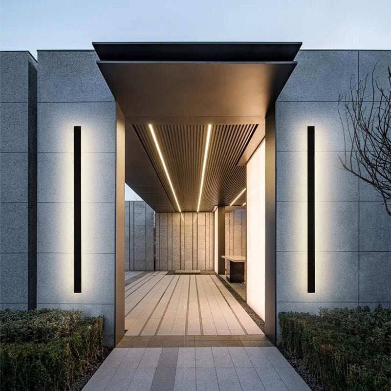 Zenith - Tight LED Wandleuchten Schwarzes Metall für Innen und Außen, modernes Design für Garten und Flur | Karnz