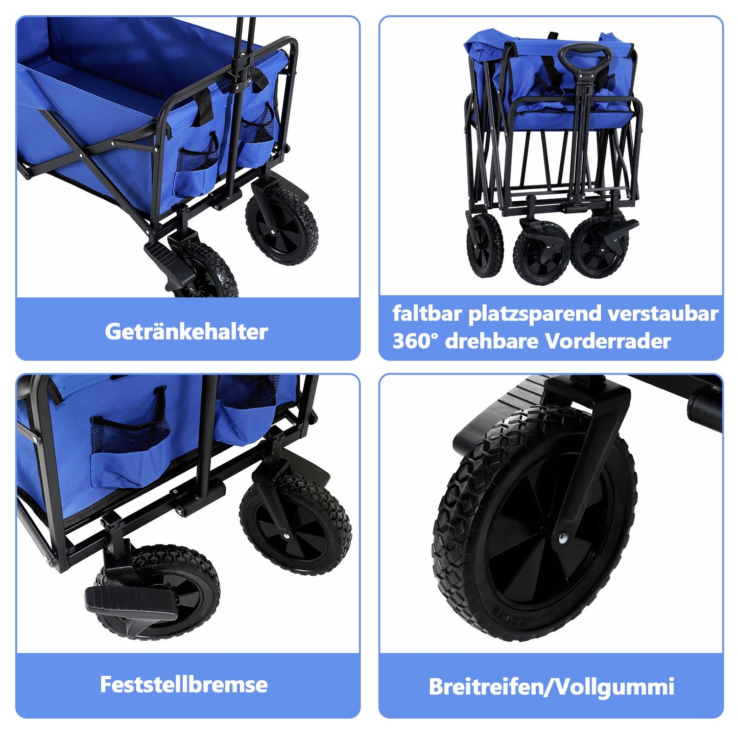Bollerwagen Kippwagen Transportwagen 100kg Belastbarkeit | Karnz